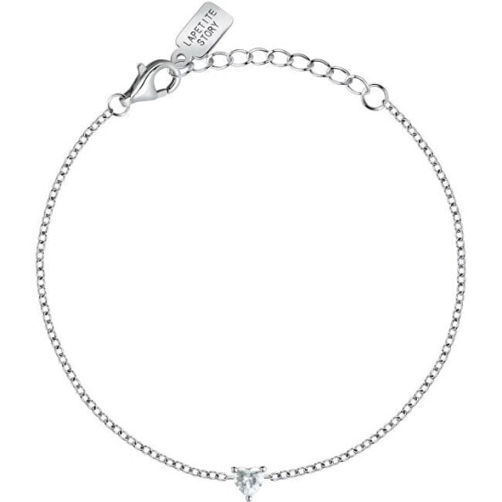 Delicate silver bracelet with clear zircon Silver LPS05AWV08