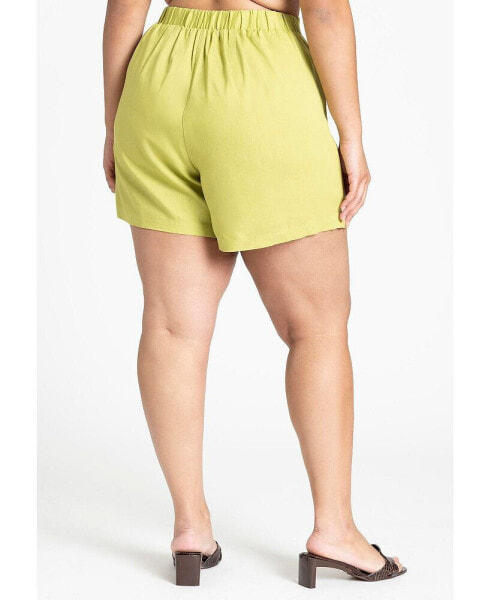 Plus Size Linen Skort With Beads