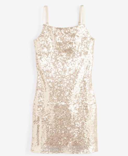 Big Girls Sleeveless Sequin Bodycon Dress