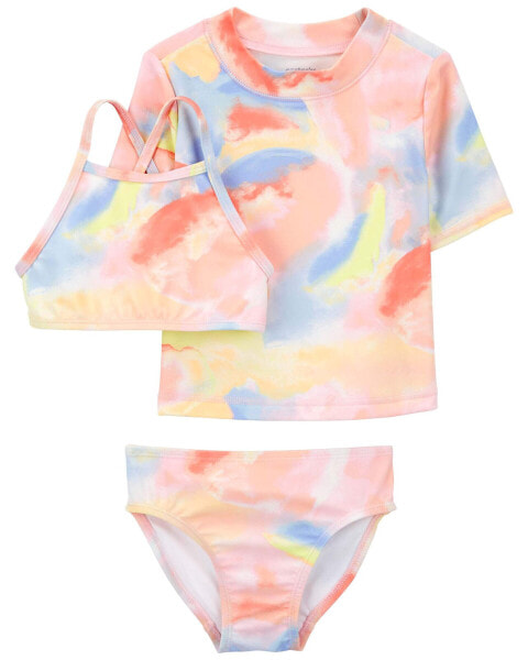 Купальник Carter's Baby Tie-Dye 3-Piece Rashguard Set