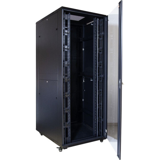 Inter-Tech 88887256 - Freestanding rack - 42U - 800 kg - Black