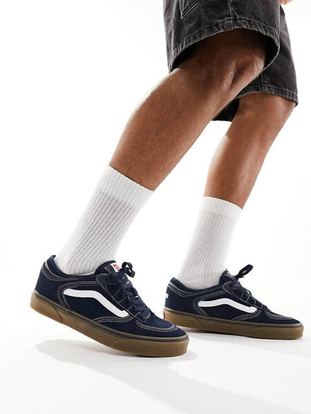 Vans Rowley Classic gum sole trainers in navy