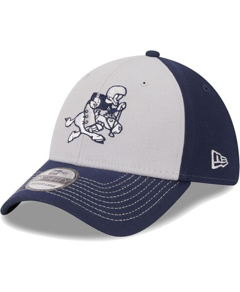 Men's Gray, Navy Dallas Cowboys Retro Joe Main 39THIRTY Flex Hat