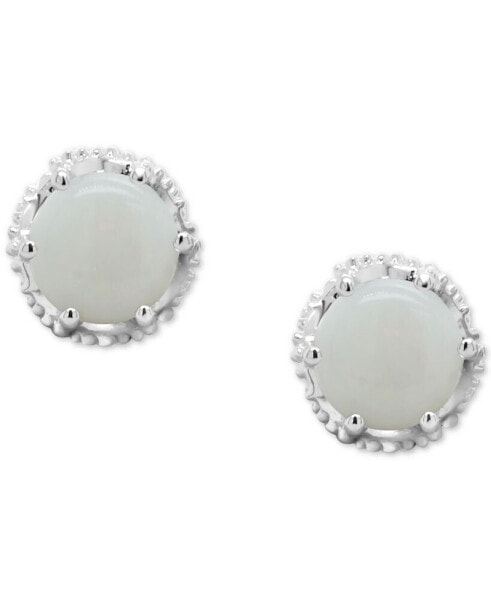 Aquamarine Stud Earrings (3/4 ct. t.w.) in Sterling Silver (Also in Opal)