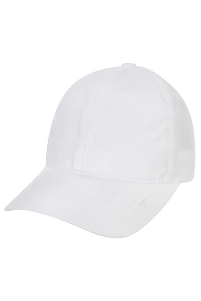 Erkek Çocuk Şapka 6-9 Yaş Beyaz