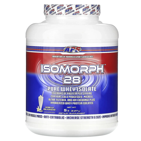 Isomorph 28, Pure Whey Isolate, Vanilla Milkshake, 5 lb (2.27 kg)