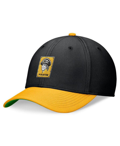 Аксессуар для головы Nike коллекция Cooperstown Collection Rewind Black/Gold Pittsburgh Pirates Swooshflex Performance Hat