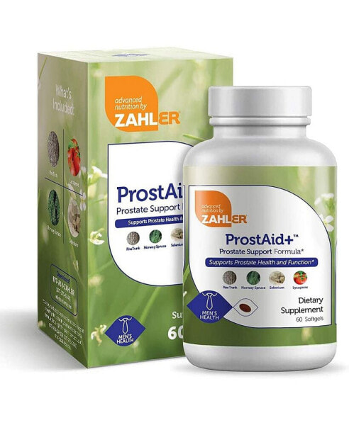 Витамины и минералы Zahler prostAid+ для простаты - 60 вегетарианских мягких гелей