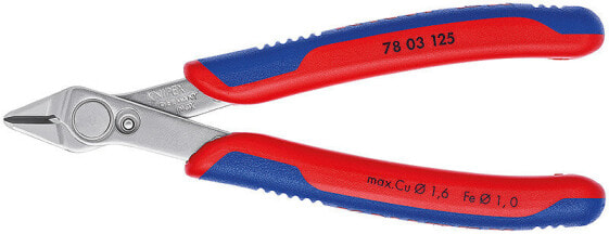 KNIPEX 78 03 125 - Side-cutting pliers - Steel - Plastic - Blue/Red - 12.5 cm - 56 g