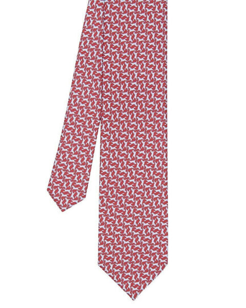 J.Mclaughlin Horse Silk Tie Men's Red Os