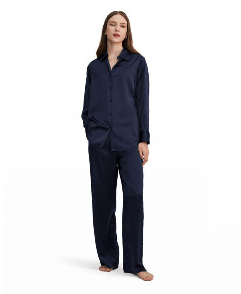 Women's Viola Over Silk Pajama Set