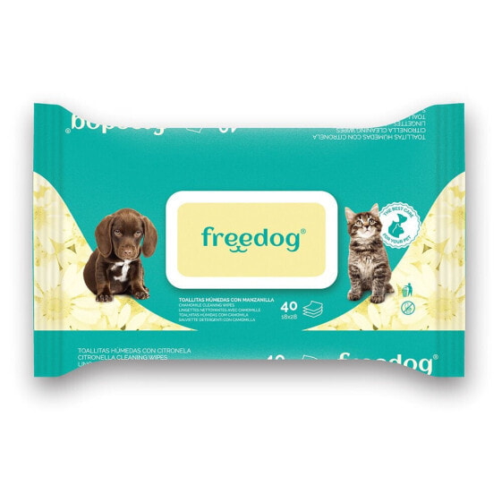 FREEDOG Chamomile Cleaning Wipes 40 Units