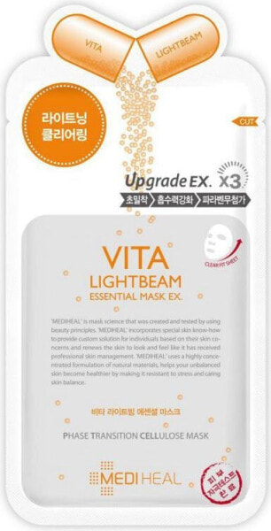 MEDIHEAL Vita Lightbeam Essential Mask EX wyrównująca koloryt maska do twarzy 24ml