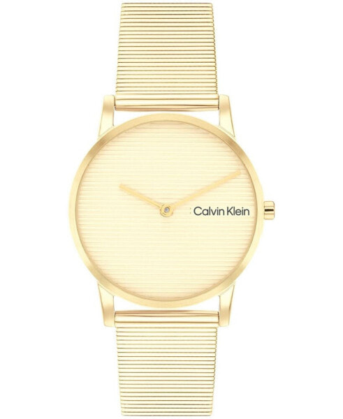 Women's CK Feel Gold-Tone Stainless Steel Mesh Watch 30mm