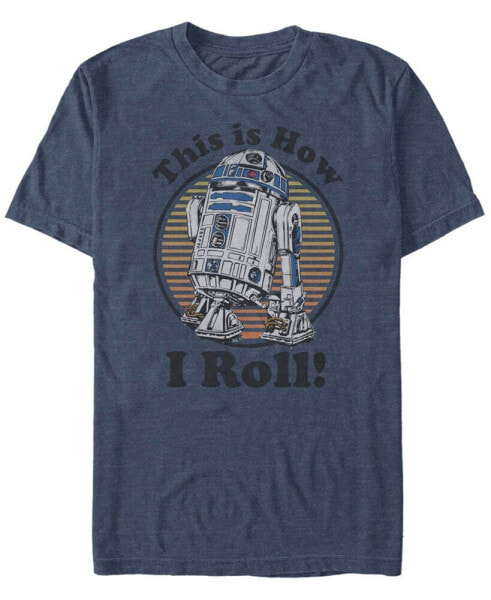 Men's Star Wars C-3PO R2-D2 Besties Badge Short Sleeve T-shirt