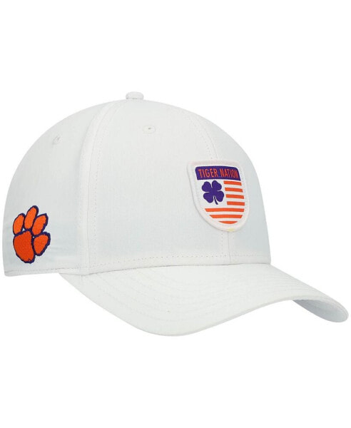 Men's White Clemson Tigers Nation Shield Snapback Hat