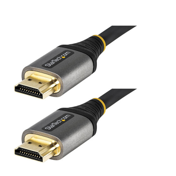 StarTech.com 16ft (5m) HDMI 2.1 Cable 8K - Certified Ultra High Speed HDMI Cable 48Gbps - 8K 60Hz/4K 120Hz HDR10+ eARC - Ultra HD 8K HDMI Cable - Monitor/TV/Display - Flexible TPE Jacket, 5 m, HDMI Type A (Standard), HDMI Type A (Standard), 48 Gbit/s, Audio Return Channel (ARC), Grey, Black