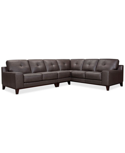 CLOSEOUT! Harli 3-Pc. Leather Sectional, Created for Macy's