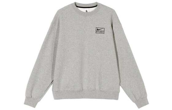 Толстовка мужская Nike x Stussy Crew Fleece CT4311-063 (серый)