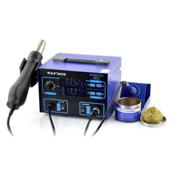 Soldering station hotair and tip-based WEP 992D with fan in iron - 700W