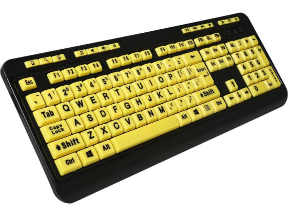 Adesso AKB-132UY EasyView Luminouse high contract 4X large print yellow keycap,