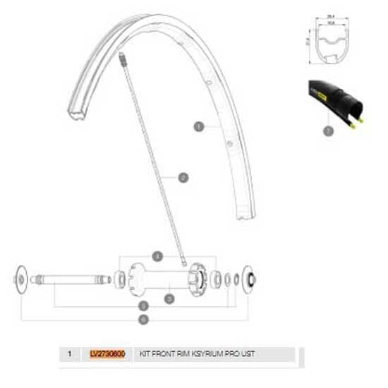 Колесо переднее Mavic Ksyrium Pro UST