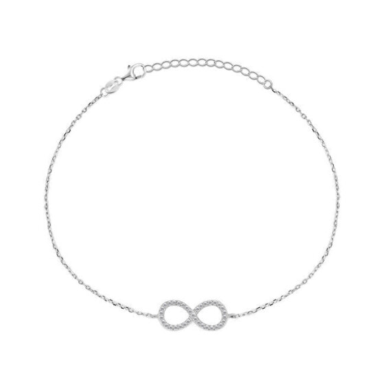 Decent silver infinity bracelet BRC64W