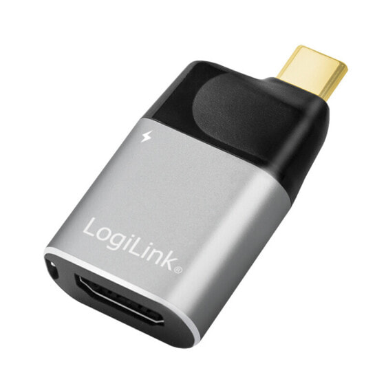 Компьютерный аксессуар LogiLink Адаптер USB 3.2 Gen2 Type-C HDMI-A+USB-C 4K PD черный/серый