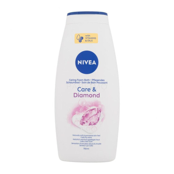 Nivea Care & Diamond Caring Foam Bath 750 ml badeschaum für Frauen