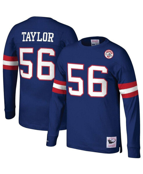 Men's Lawrence Taylor Royal New York Giants Big and Tall Cut & Sew Player Name and Number Long Sleeve T-shirt