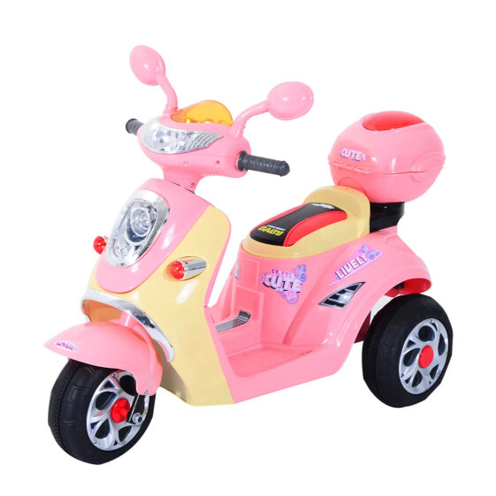 Розовый детский электроскутер HOMCOM Elektrisches Kindermotorrad 370-013