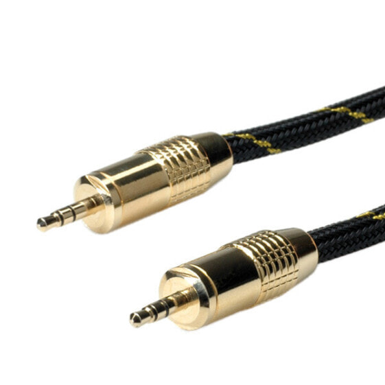 ROLINE GOLD 3.5mm Audio Connetion Cable - Male - Male 2.5m - 3.5mm - Male - 3.5mm - Male - 2.5 m - Black