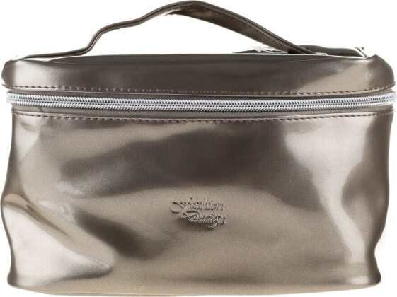 Kosmetiktasche Fashion Design 97058 silber-braun