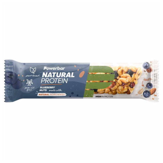 Батончики для спортсменов с протеином POWERBAR Natural Protein 40г 18 шт Blueberry Nuts Vegan Bars Box