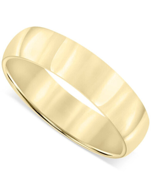 Кольцо Macy's Polished Wedding Band 18k Gold-Plated Silver