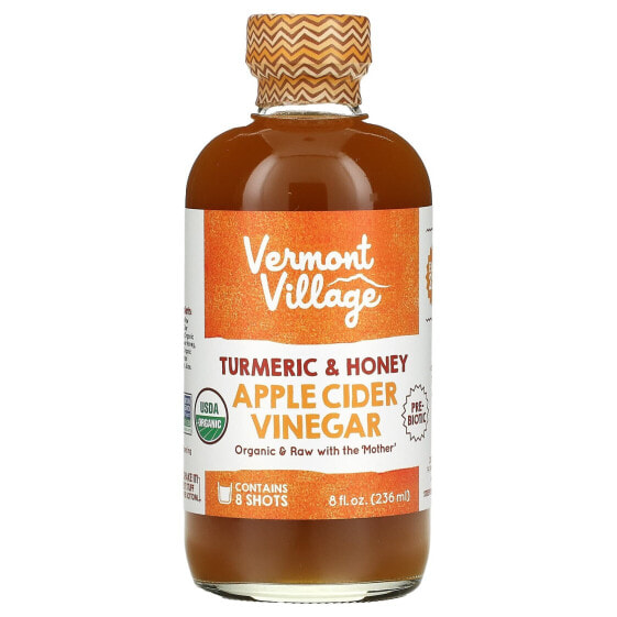 Витаминный напиток Vermont Village с яблочным уксусом, куркумой и медом 236 мл