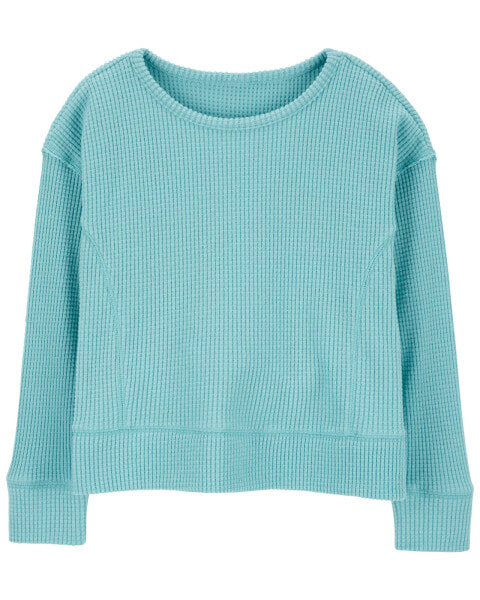 Kid Waffle Knit Thermal Long-Sleeve Tee 12