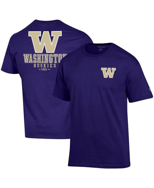 Men's Purple Washington Huskies Stack 2-Hit T-shirt