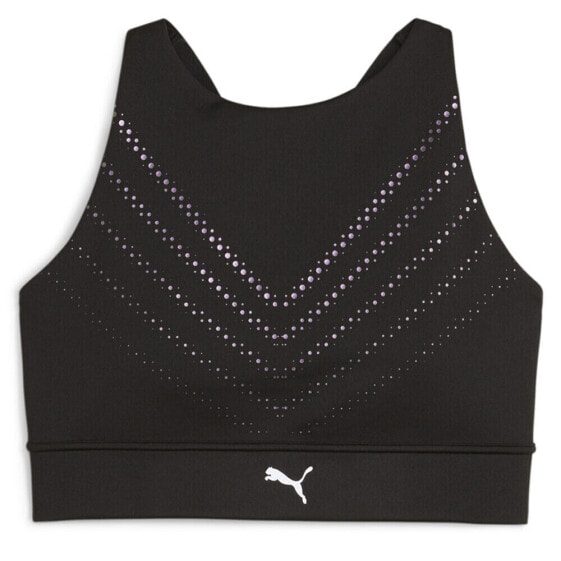 Puma Pwr Ultraform Graphic Sports Bra Womens Black Athletic Casual 52505101