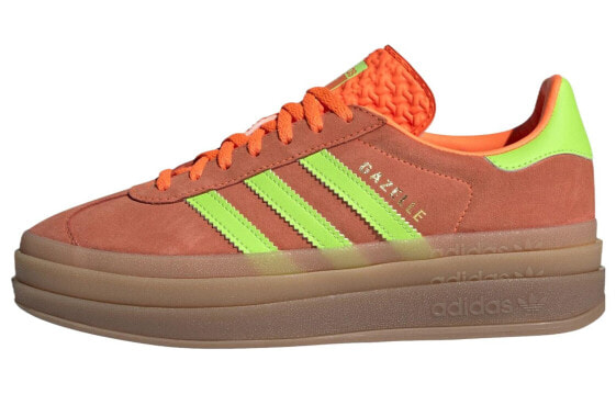 Кроссовки женские Adidas Gazelle Bold оранжевые