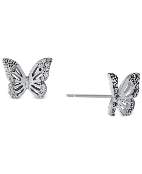 Cubic Zirconia (3/8 ct. t.w.) Butterfly Stud Earrings in Sterling Silver