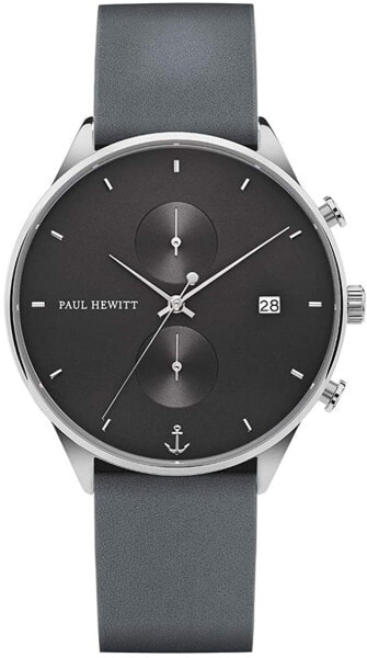 Мужские часы Хронограф на кожаном ремешке PAUL HEWITT Chrono Line 42mm PH-C-S-M-48M