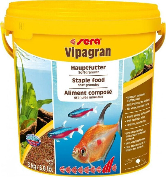 Корм для рыб Sera Vipagran Nature 3кг/10л, гранулат - базовыйайдля данныхрыб