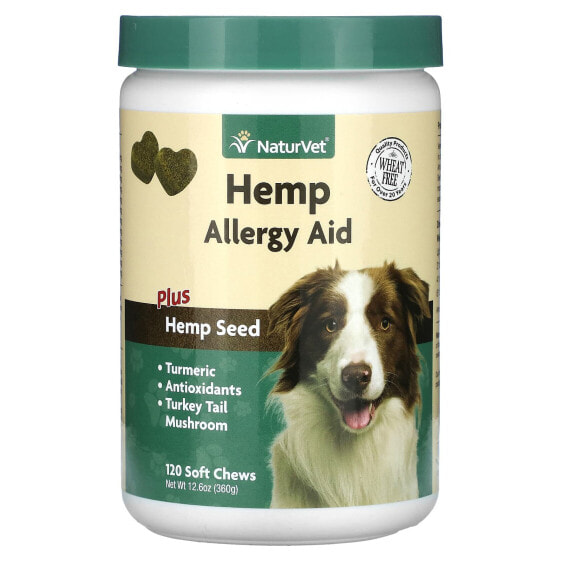 Hemp Allergy Aid + Hemp Seed, For Dogs, 120 Soft Chews, 12.6 oz (360 g)