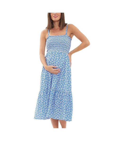 Платье Ripe Maternity Capri Shirred White/Lapis