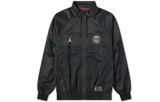 Jordan 巴黎圣日耳曼俱乐部徽章标志飞行夹克 男款 黑色 / Куртка Jordan Trendy_Clothing Featured_Jacket BQ8370-010