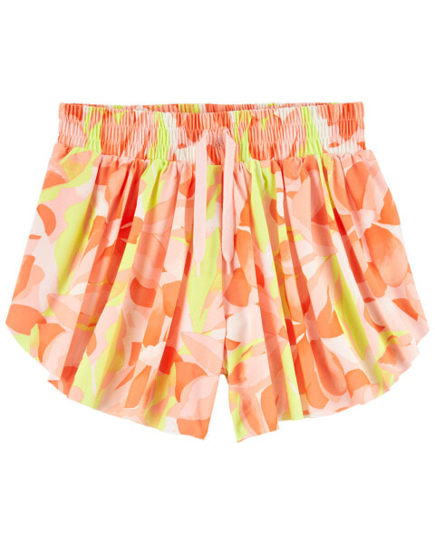 Kid Floral Pull-On Flip Shorts 6-6X