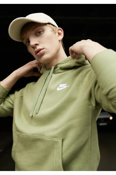 Толстовка мужская Nike Sportswear Club Fleece Pullover Hoodie Erkek Sweatshirt