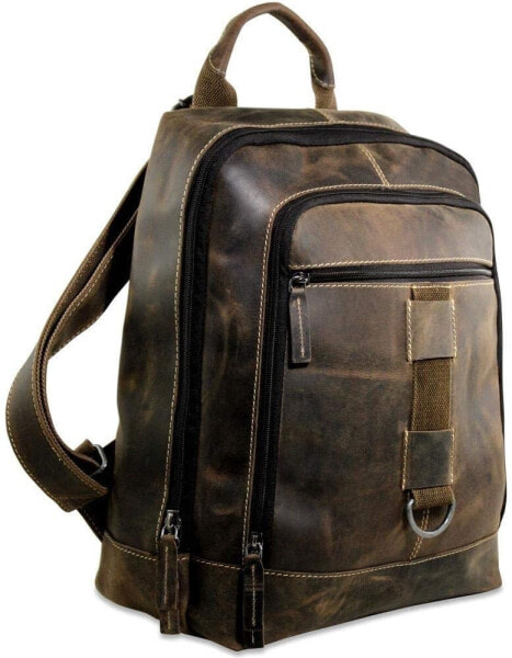 Мужской повседневный городской рюкзак кожаный коричневый Jack Georges Arizona Backpack A4516 (Brown)