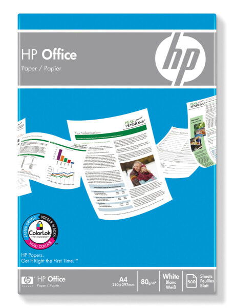 HP Office Paper-500 sht/A4/210 x 297 mm - A4 (210x297 mm) - Matte - 500 sheets - 80 g/m² - 20 - 80% - 15 - 35 °C